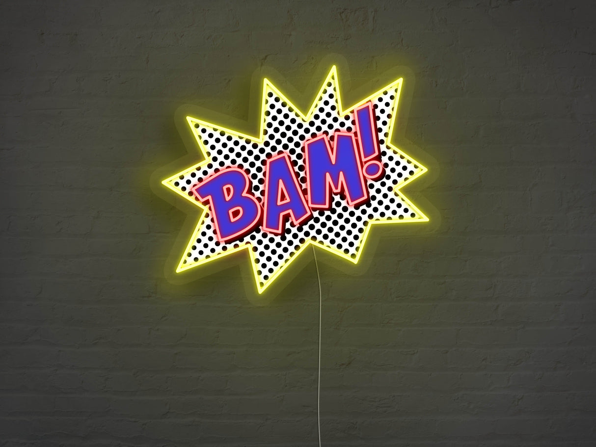 POW! and BAM! LED Neon Signs