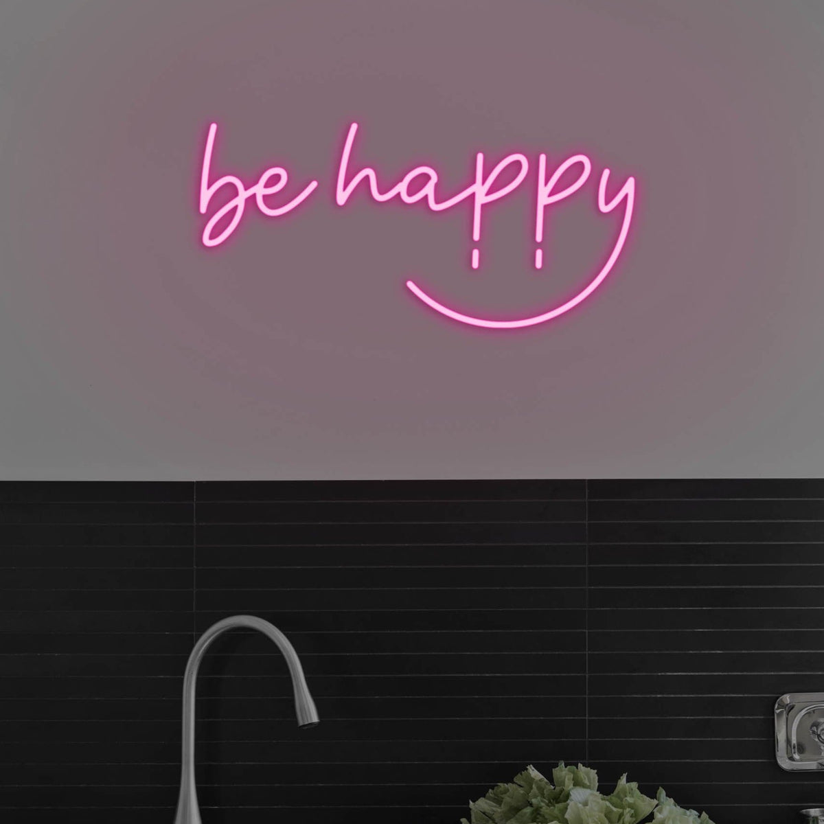 Happy Led Sign Be Happy LED Neon Sign – Neon Mfg.