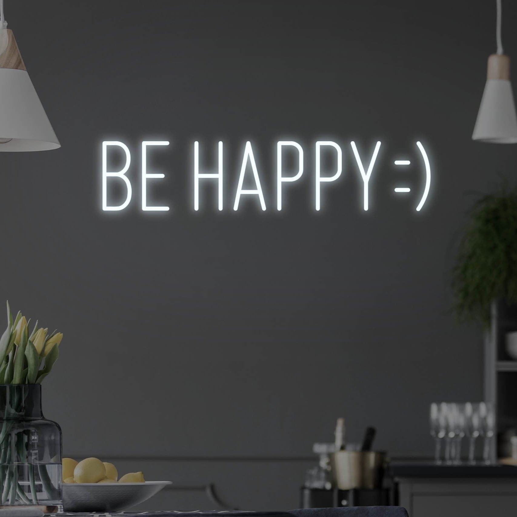 Be Happy LED Neon Sign