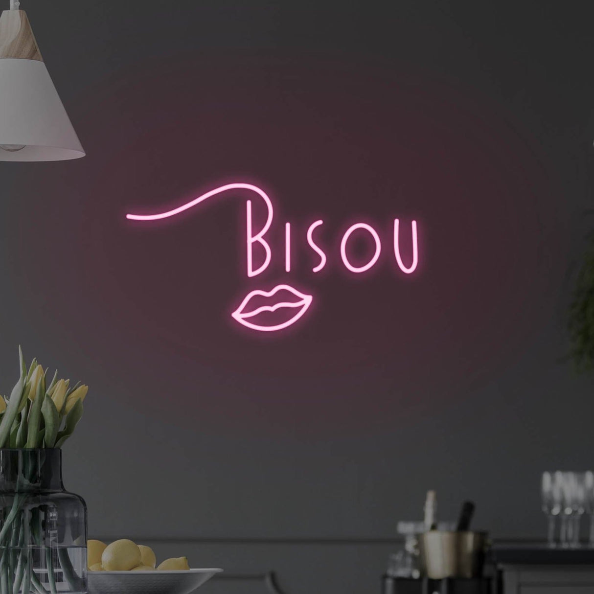 Bisou LED Neon Sign