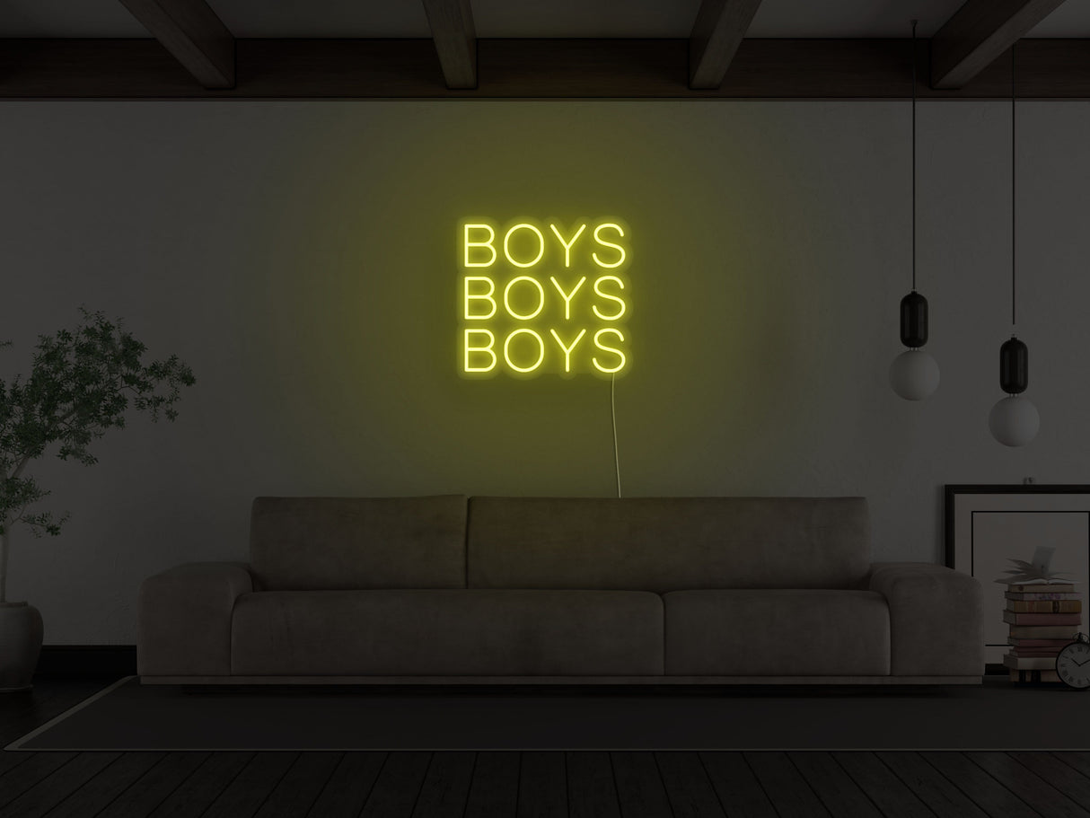 Boys Boys Boys LED Neon Sign