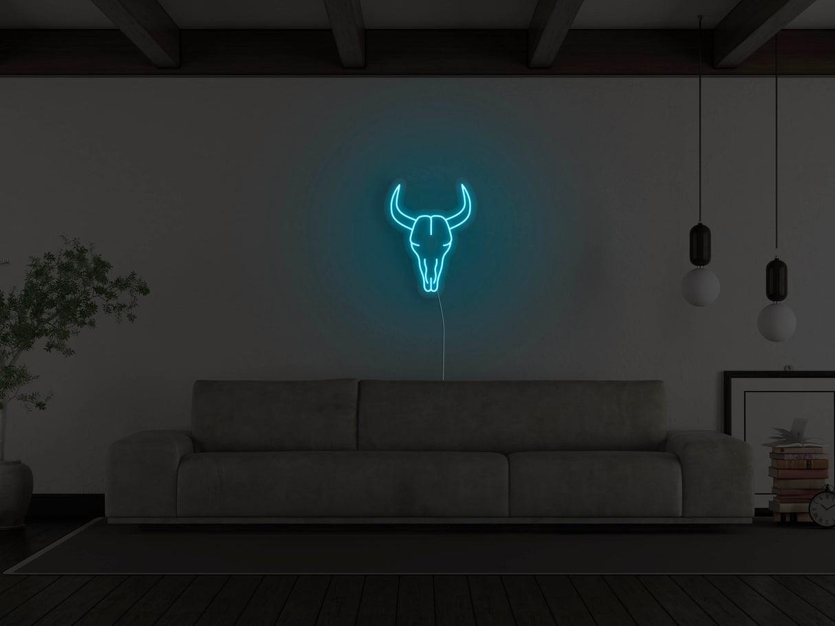 Bull Skull LED Neon Sign