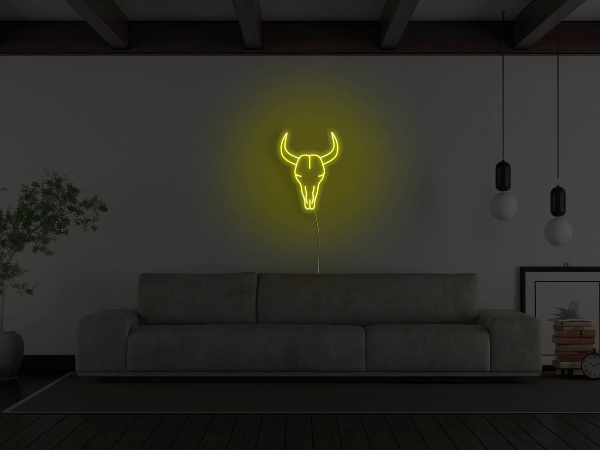 Bull Skull LED Neon Sign