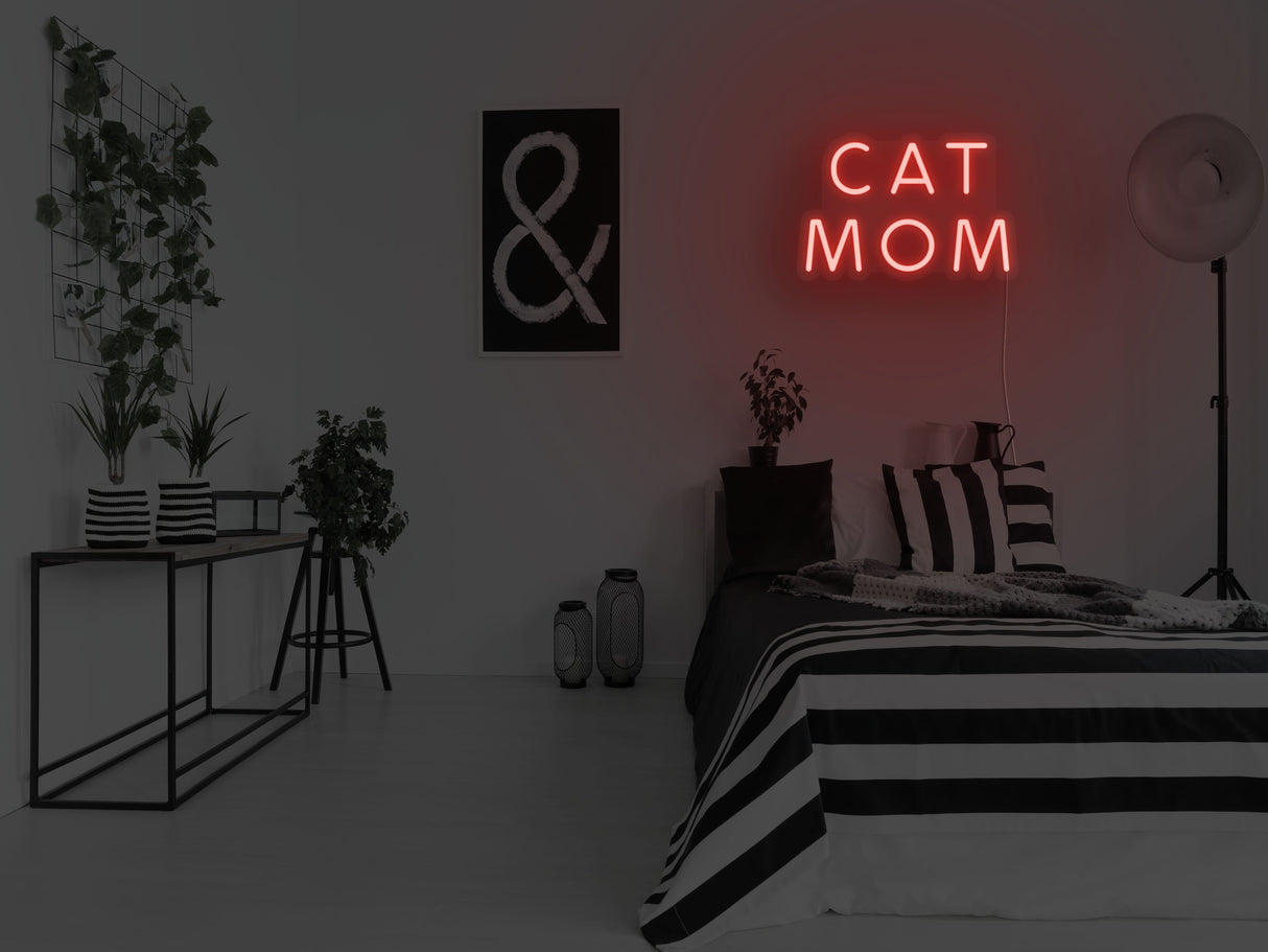 Cat Mom LED Neon Sign