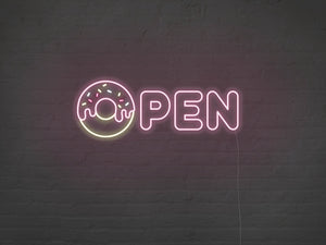 Donut Open LED Neon Sign