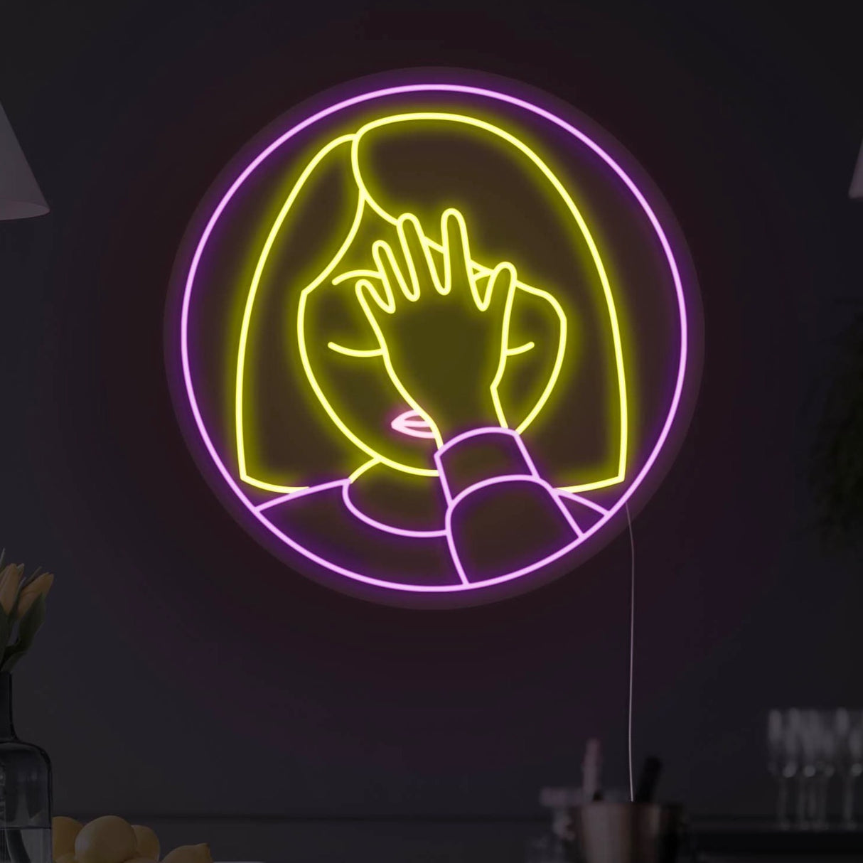 Facepalm LED Neon Sign