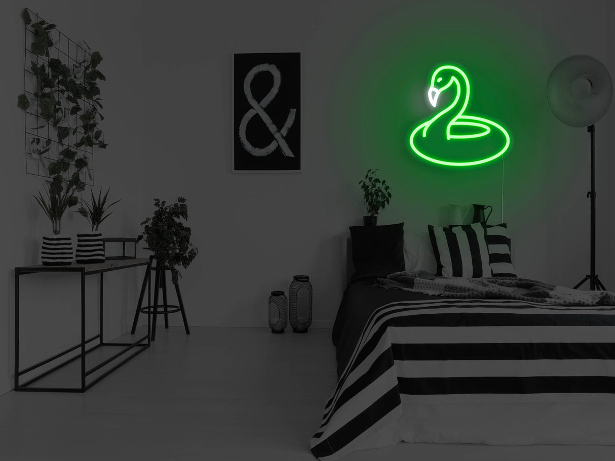 Flamingo Pool Floaty LED Neon Sign