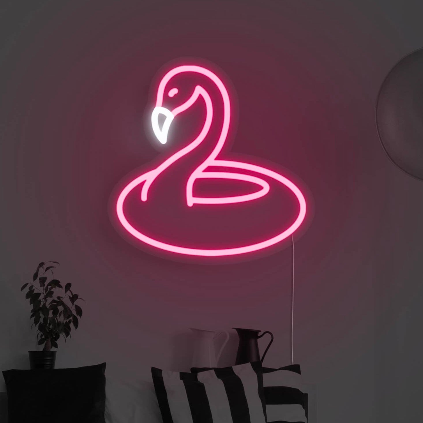 Flamingo Pool Floaty LED Neon Sign