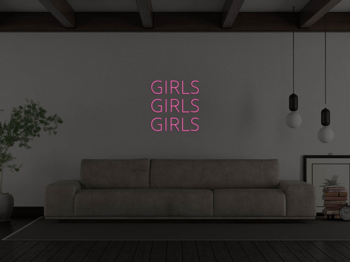 Girls Girls Girls LED Neon Sign