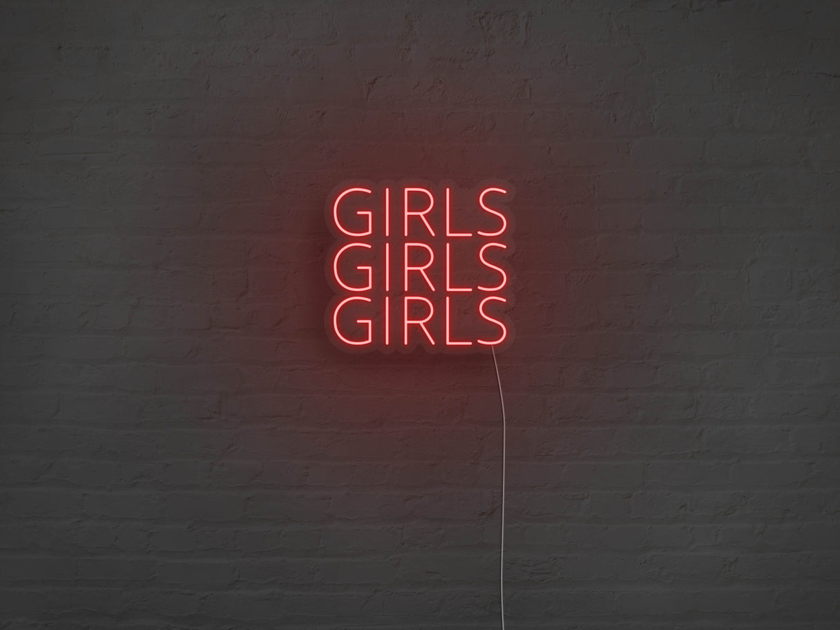 Girls Girls Girls LED Neon Sign