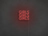 Girls Girls Girls LED Neon Sign