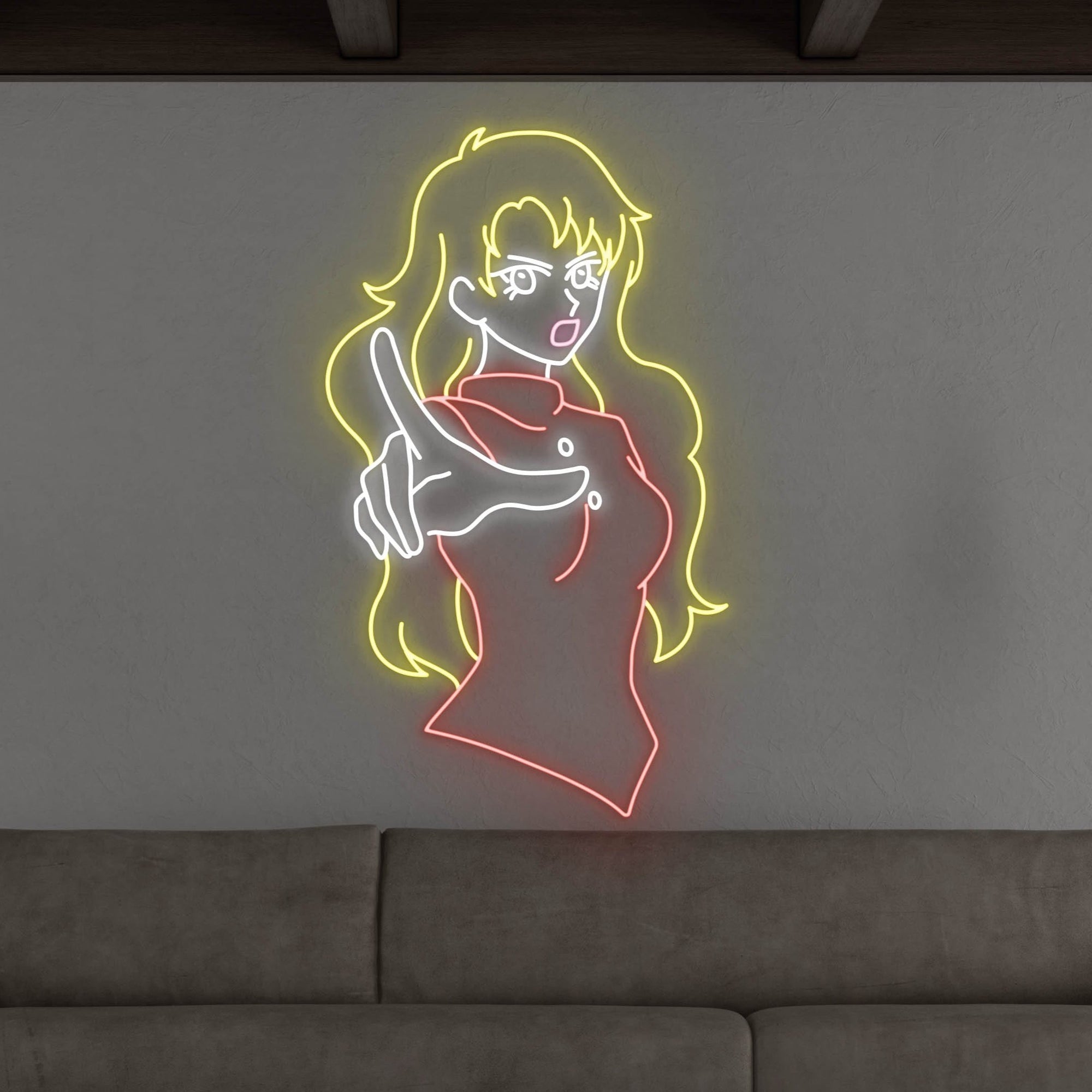Anime Enforcer Girl LED Neon Sign