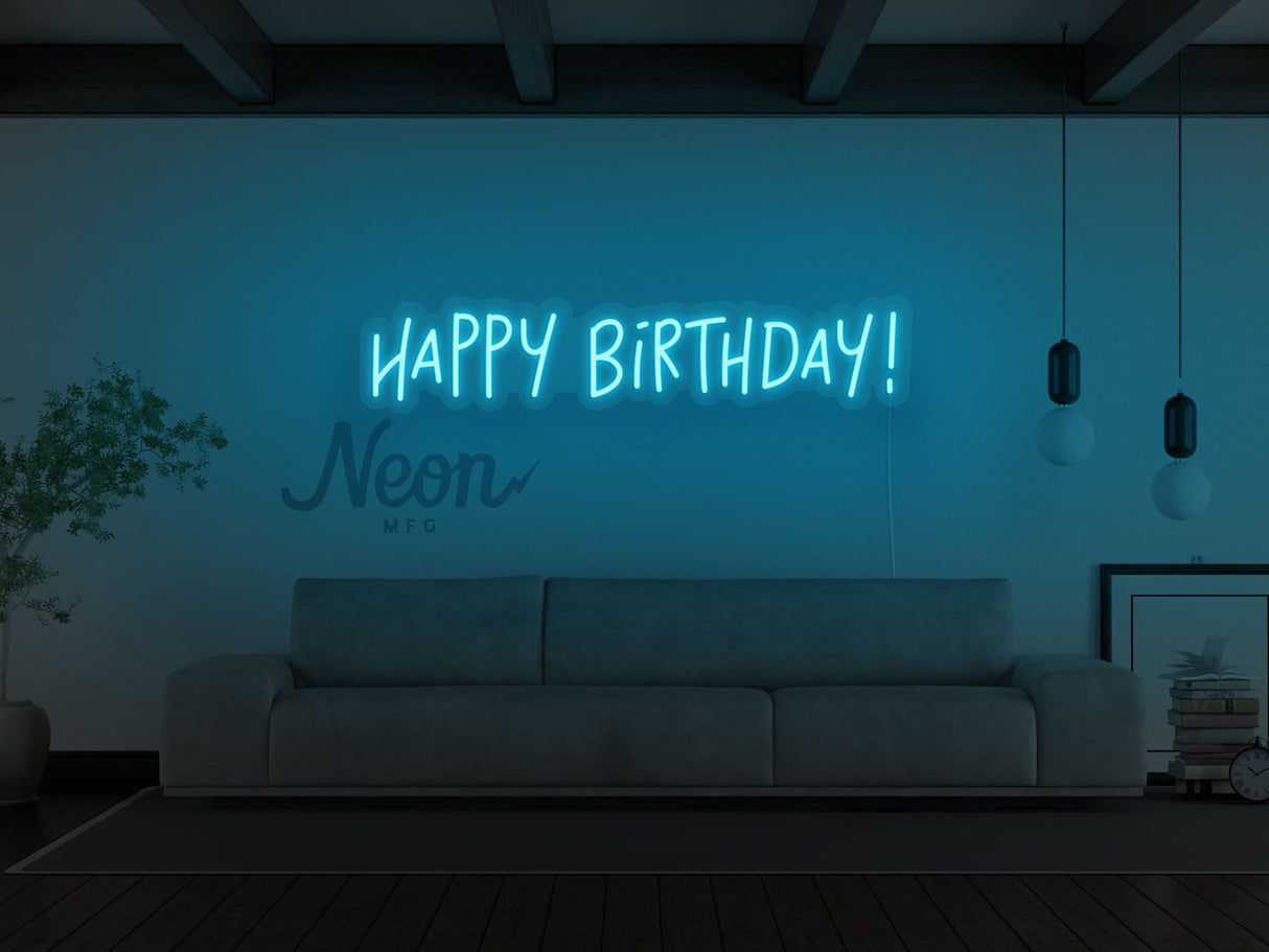 Happy Birthday LED Neon Sign