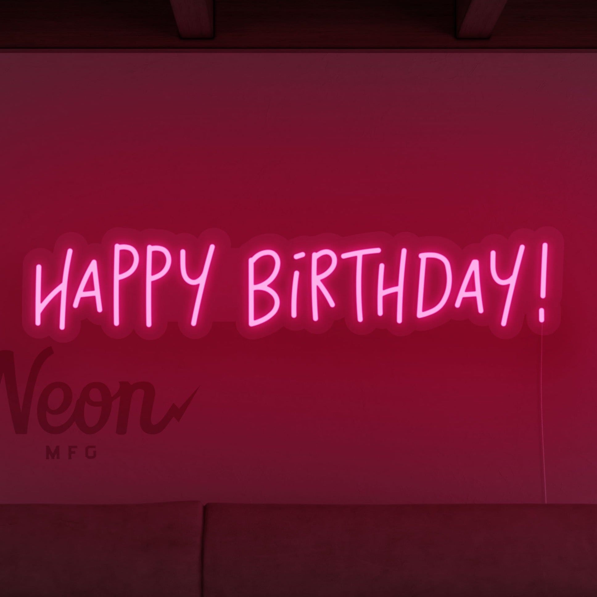 Happy Birthday LED Neon Sign - Neon Mfg.