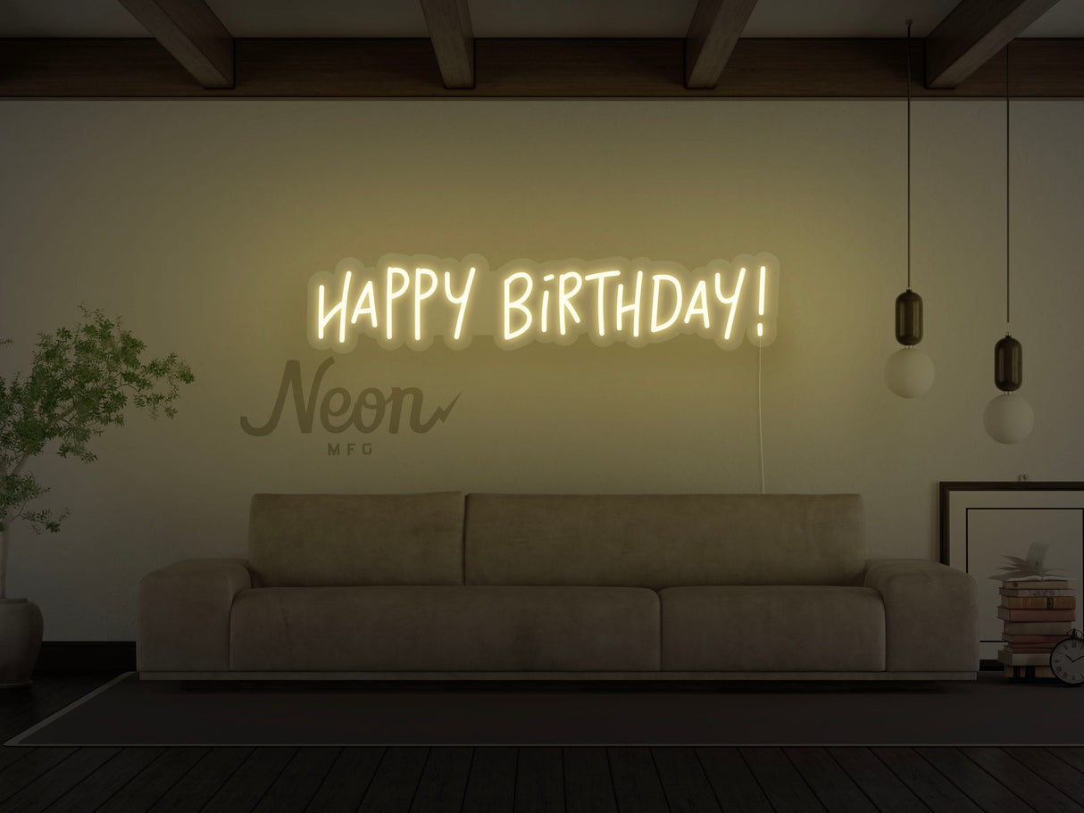 Happy Birthday LED Neon Sign