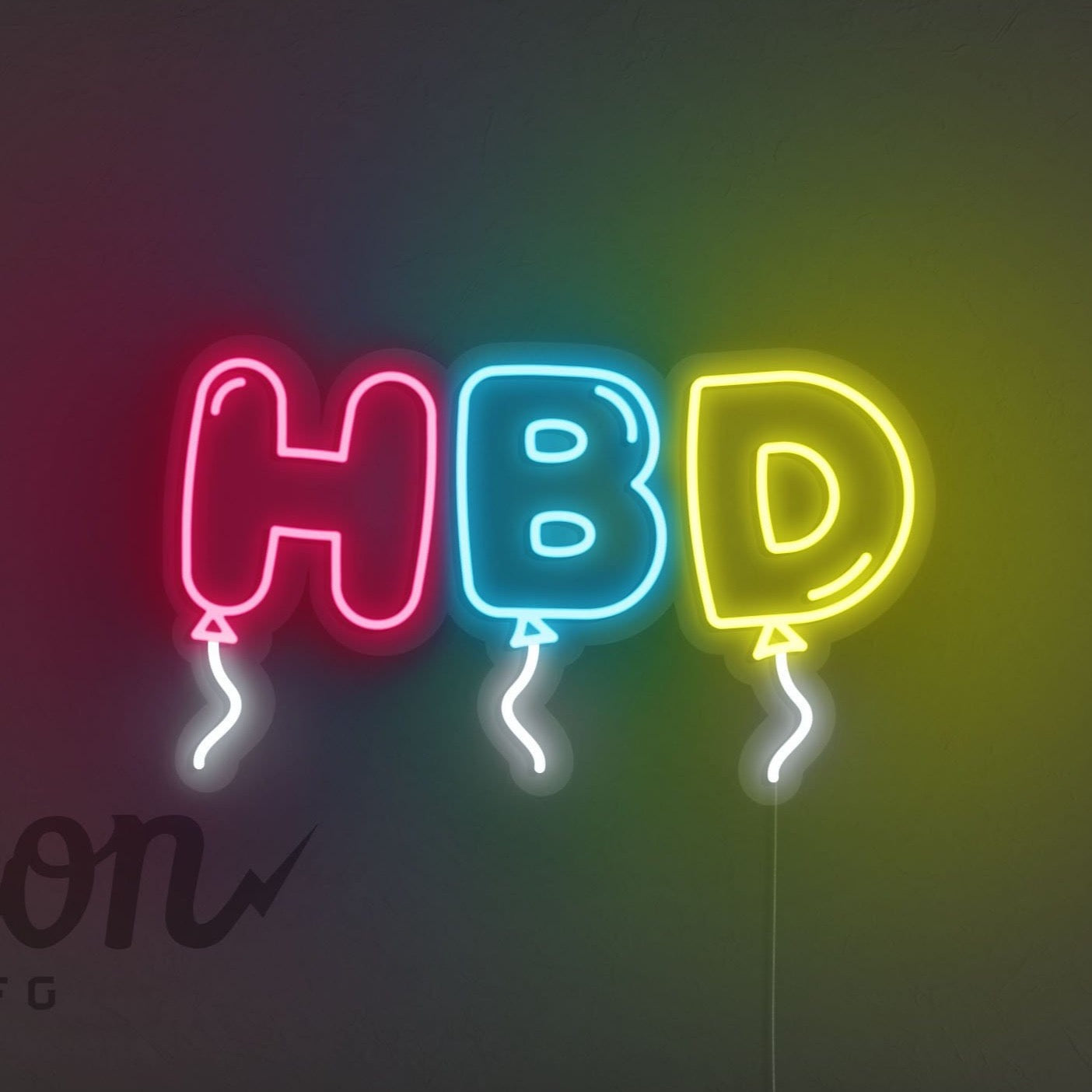 HBD Happy Birthday LED Neon Sign