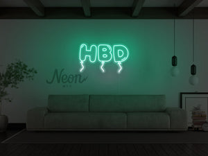 HBD Happy Birthday LED Neon Sign