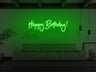 Happy Birthday Cursive LED Neon Sign