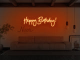 Happy Birthday Cursive LED Neon Sign