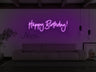 Happy Birthday Cursive LED Neon Sign