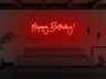 Happy Birthday Cursive LED Neon Sign