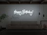 Happy Birthday Cursive LED Neon Sign