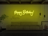 Happy Birthday Cursive LED Neon Sign