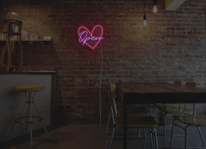 Heart Open LED Neon Sign