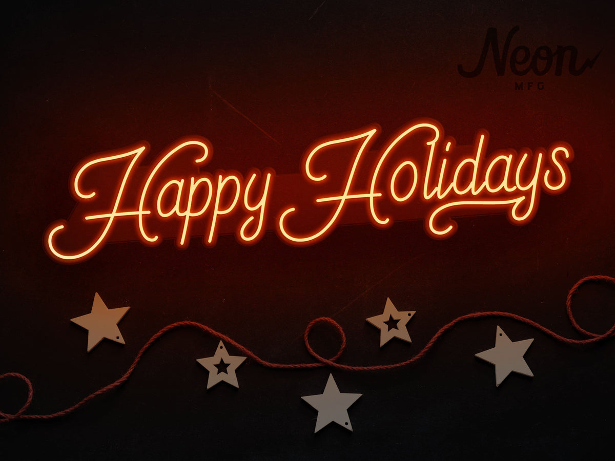 Happy Holidays LED Neon Sign Neon Mfg.