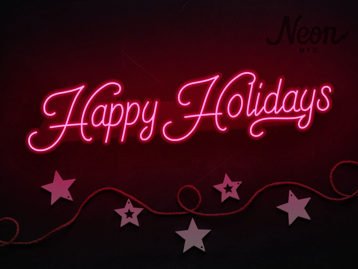 Happy Holidays LED Neon Sign