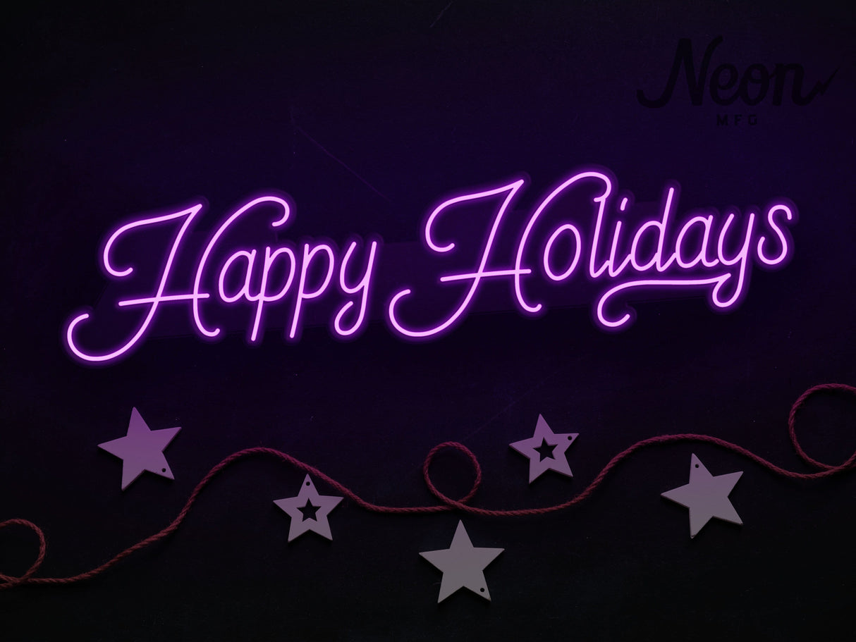 Happy Holidays LED Neon Sign