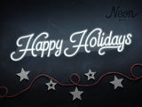 Happy Holidays LED Neon Sign