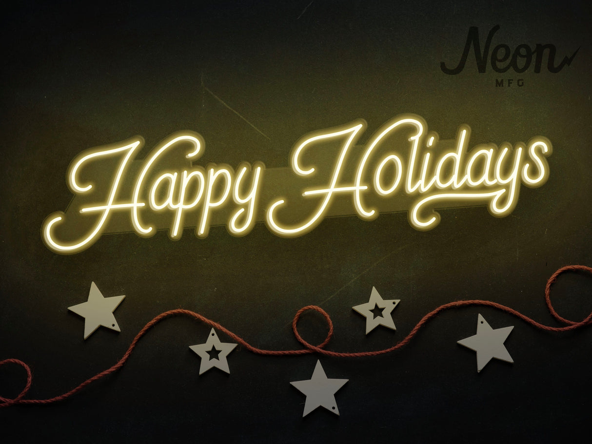 Happy Holidays LED Neon Sign