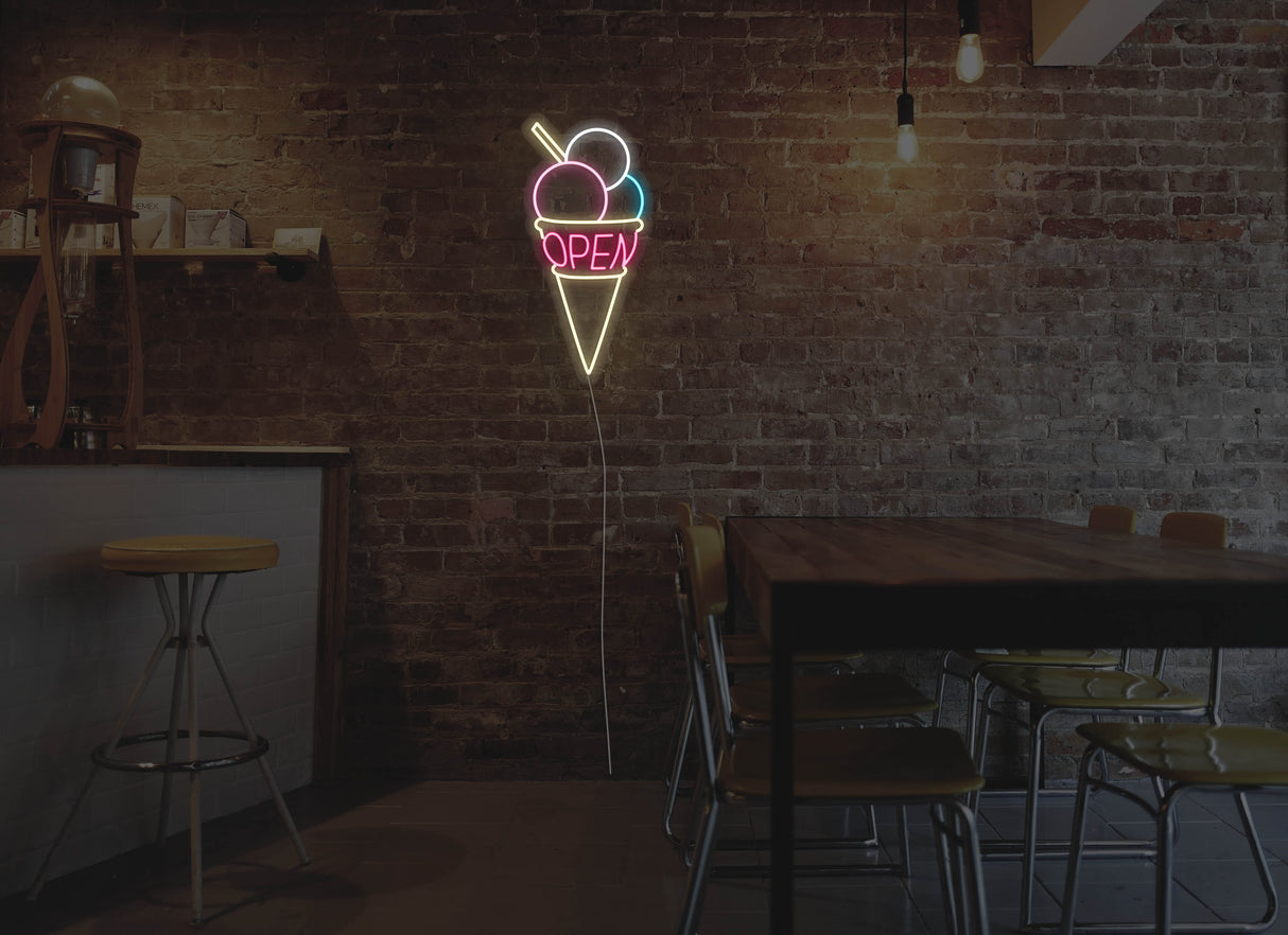 Ice Cream Open LED Neon Sign