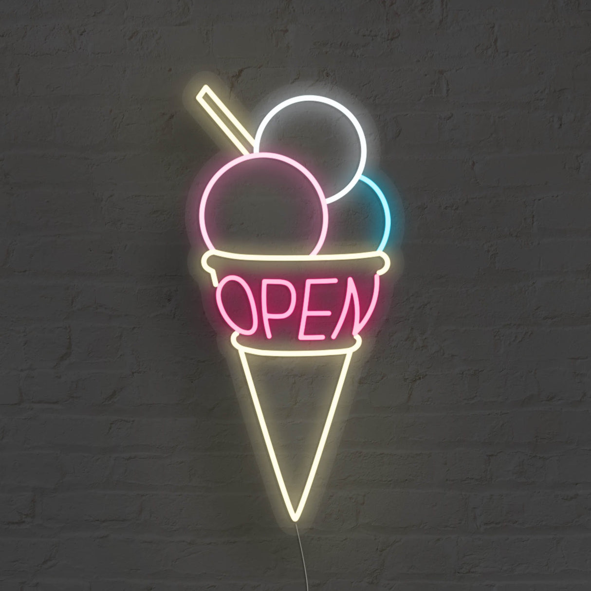 Ice Cream Open LED Neon Sign