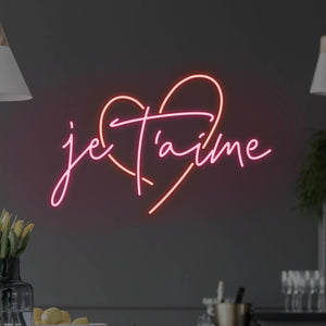 Je T'aime LED Neon Sign