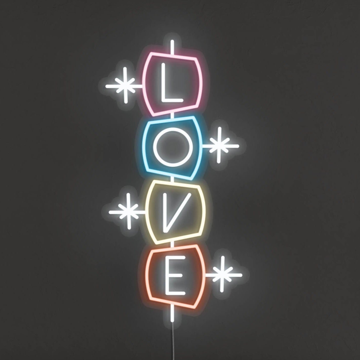 Retro Love LED Neon Sign
