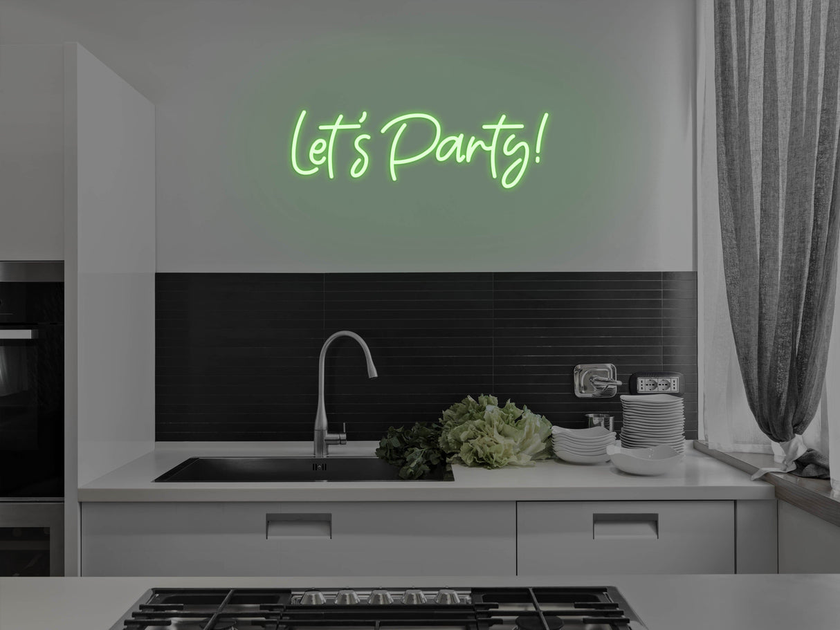 Let's Party! LED Neon Sign