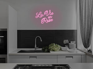 La Vie En Rose LED Neon Sign