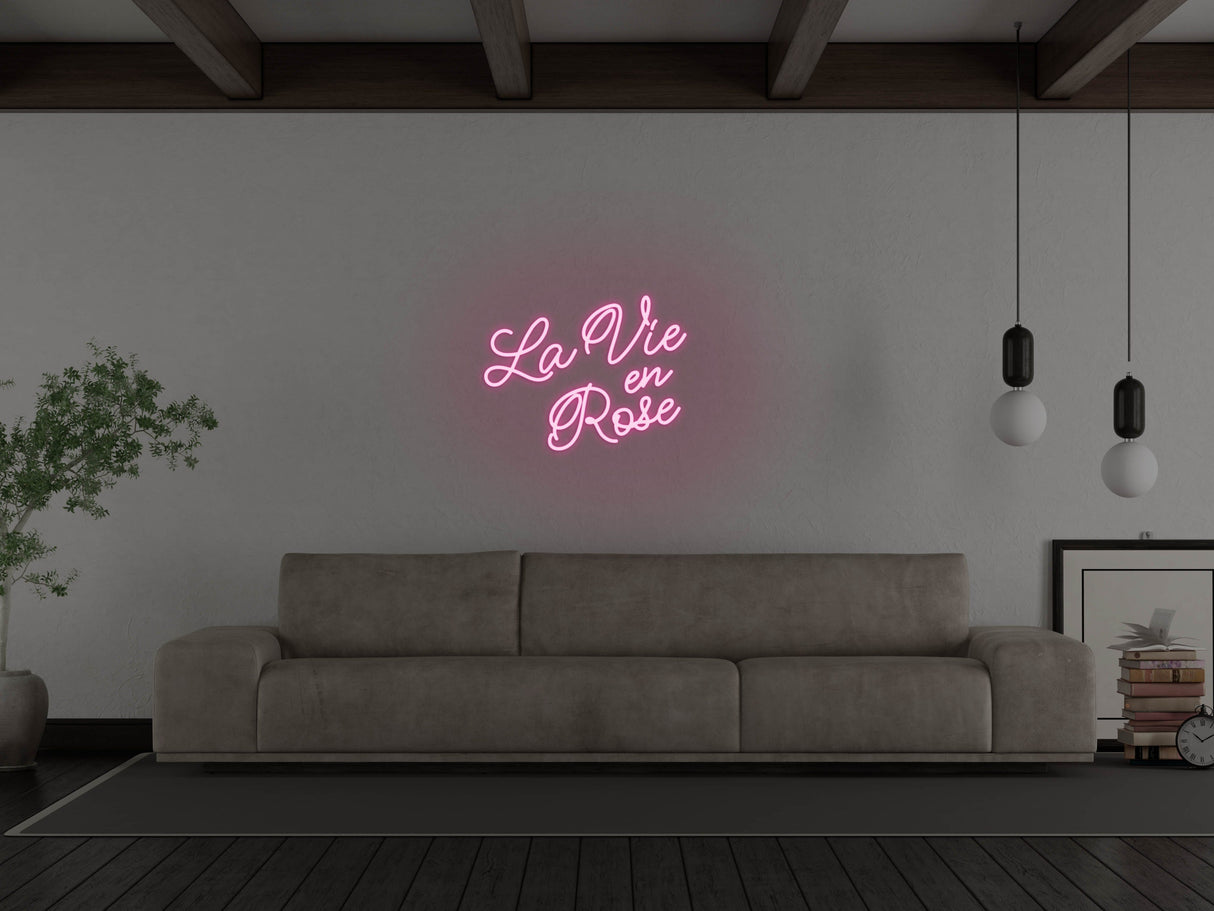 La Vie En Rose LED Neon Sign