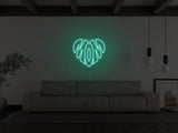 Mom Heart LED Neon Sign