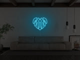 Mom Heart LED Neon Sign