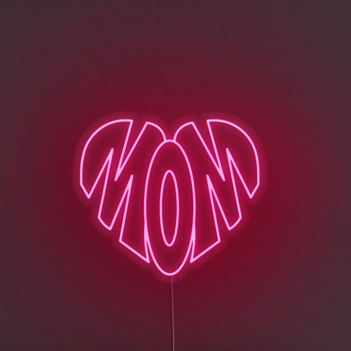 Mom Heart LED Neon Sign