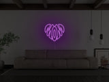 Mom Heart LED Neon Sign