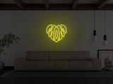 Mom Heart LED Neon Sign