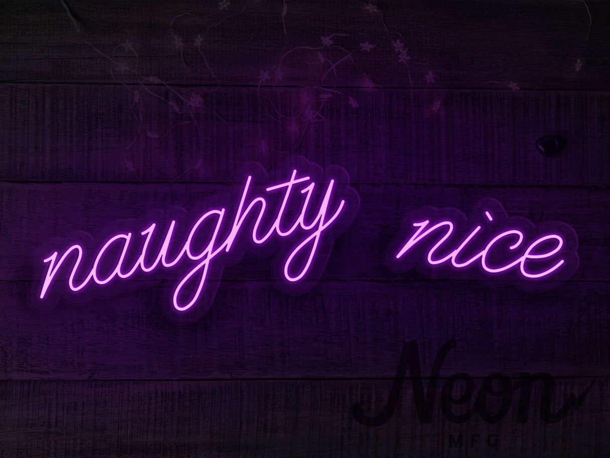 Naughty Nice LED Neon Sign