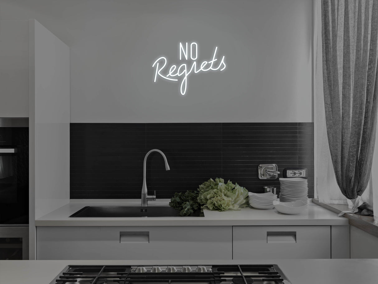 No Regrets LED Neon Sign