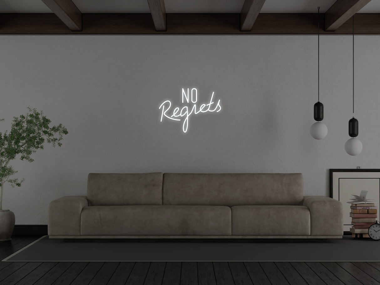 No Regrets LED Neon Sign