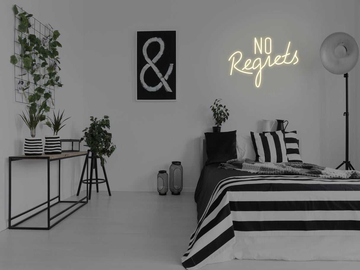 No Regrets LED Neon Sign