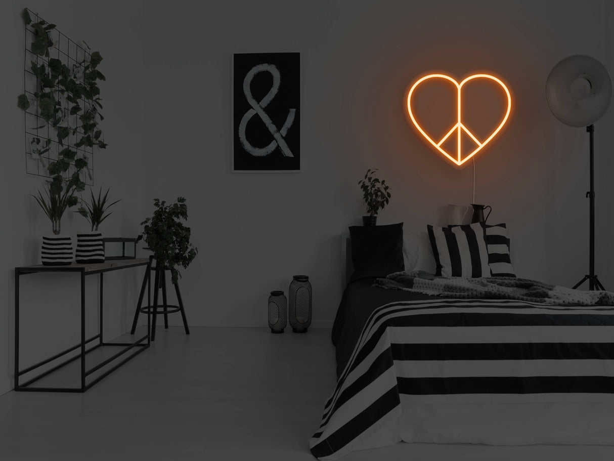 Peace and Love LED Neon Sign